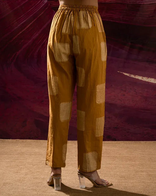 Aurum Auric Mustard box pant - BANANA labs