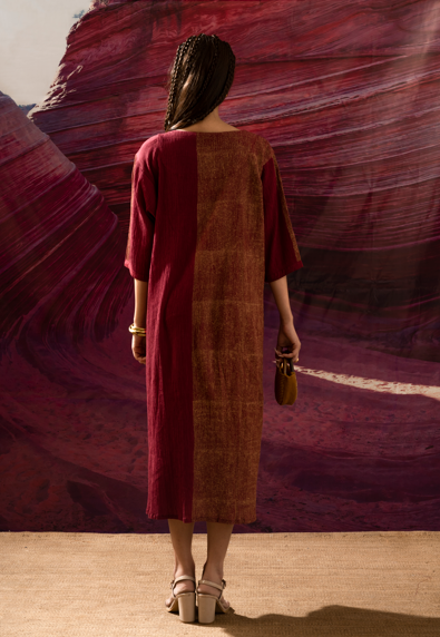 Aurum Go-Gold Crinkled dress