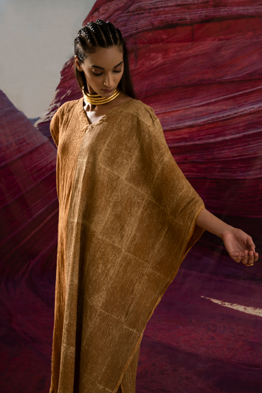 Aurum Gold-sided Mustard Kaftan