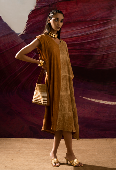 Aurum Gold-sided Mustard Kaftan