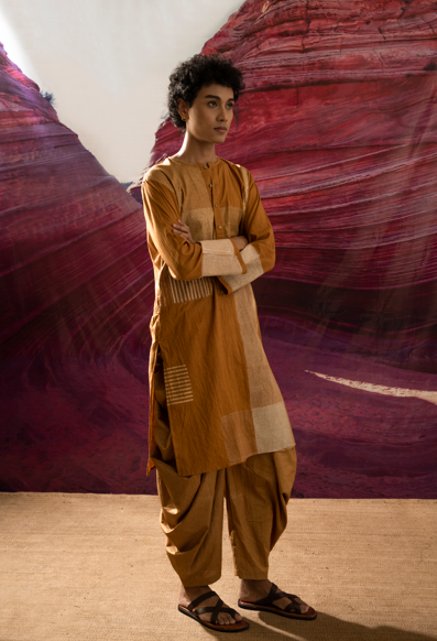 Aurum Man Mustard Kurta