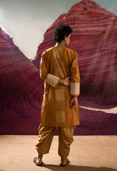 Aurum Man Mustard Kurta