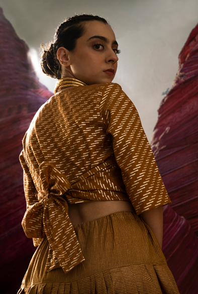 Aurum Gilded Shock Mustard blouse