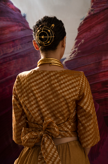 Aurum Gilded Shock Mustard blouse