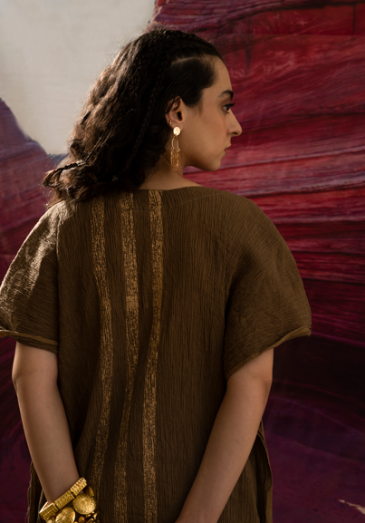 Aurum Crinkled Gold Muddy Kaftan