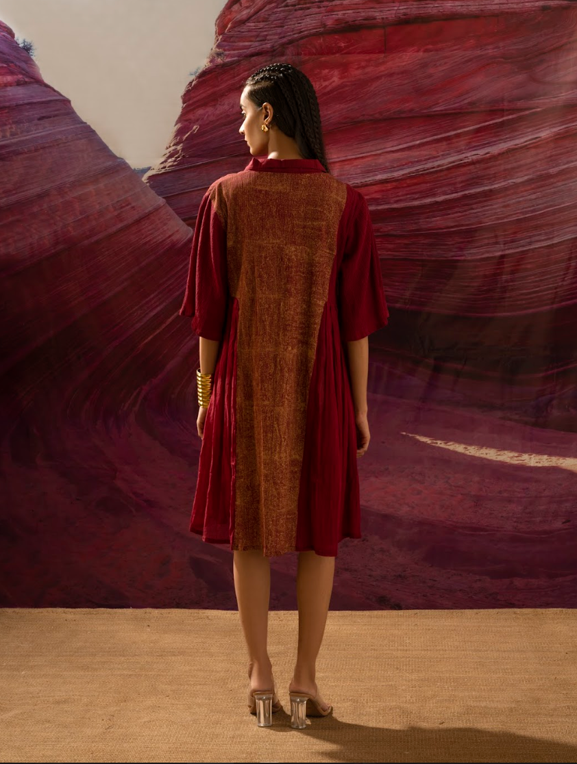 Aurum Bleaming block dress