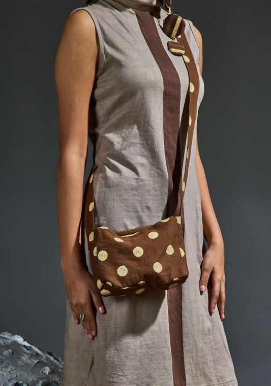 Crater Crossbody Reversible Mini Bag Brown