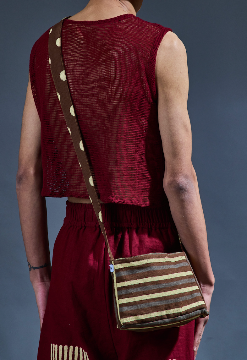 Crater Crossbody Reversible Mini Bag Brown