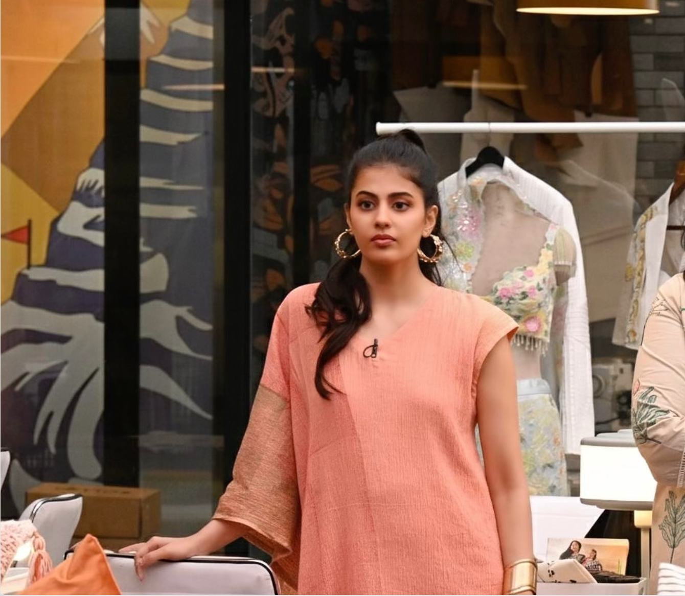 Peach Sided Crinkled Kaftan | Pitch to Get Rich Edit