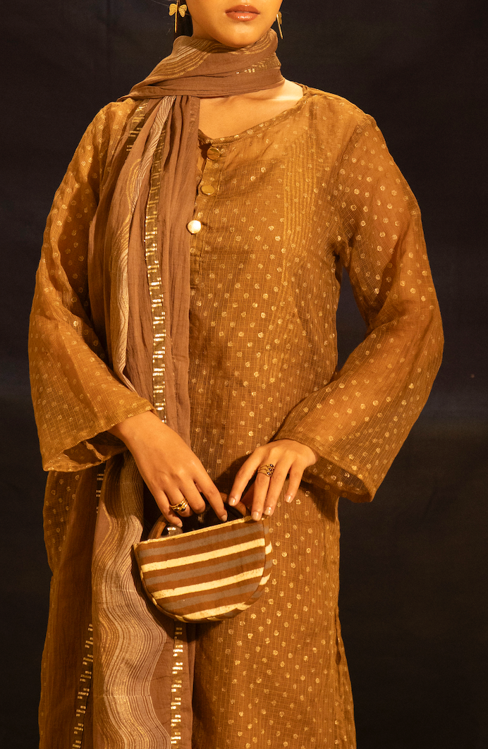 Illume Rivet Muddy Kota Kurta Set with Slip (Set of 3)