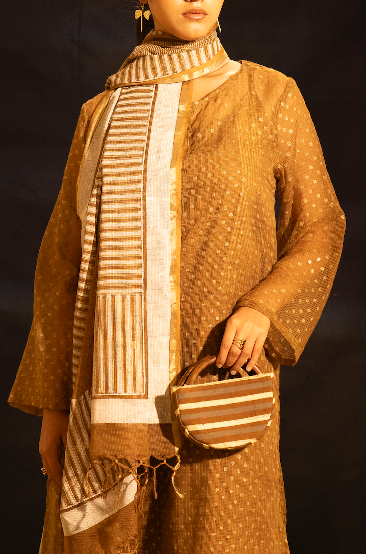 Illume Rivet Piano Muddy Kota Kurta Set with Slip (Set of 3)