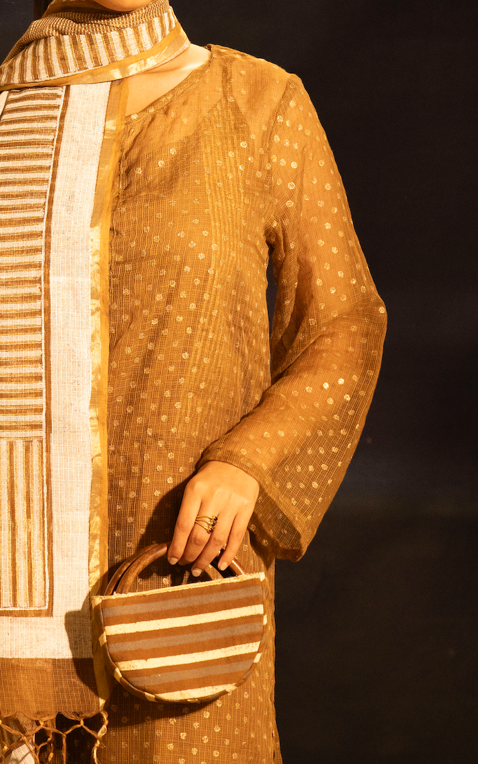 Illume Rivet Muddy Kota Kurta Set with Slip (Set of 3)