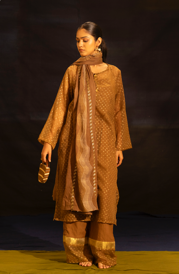 Illume Rivet Muddy Kota Kurta Set with Slip (Set of 3)