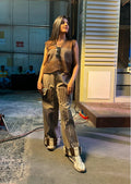 Crater Mesh Brown Coordinate Pitch to Get Rich Edit - BANANA labs