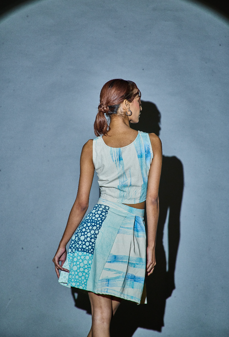 Loop Blue Orbit Skirt with Top Coord (Set of 2)