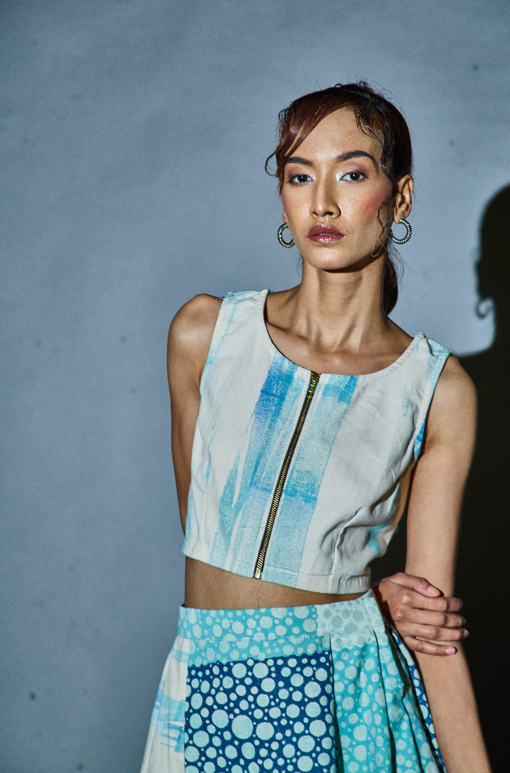 Loop Blue Orbit Skirt with Top Coord (Set of 2)