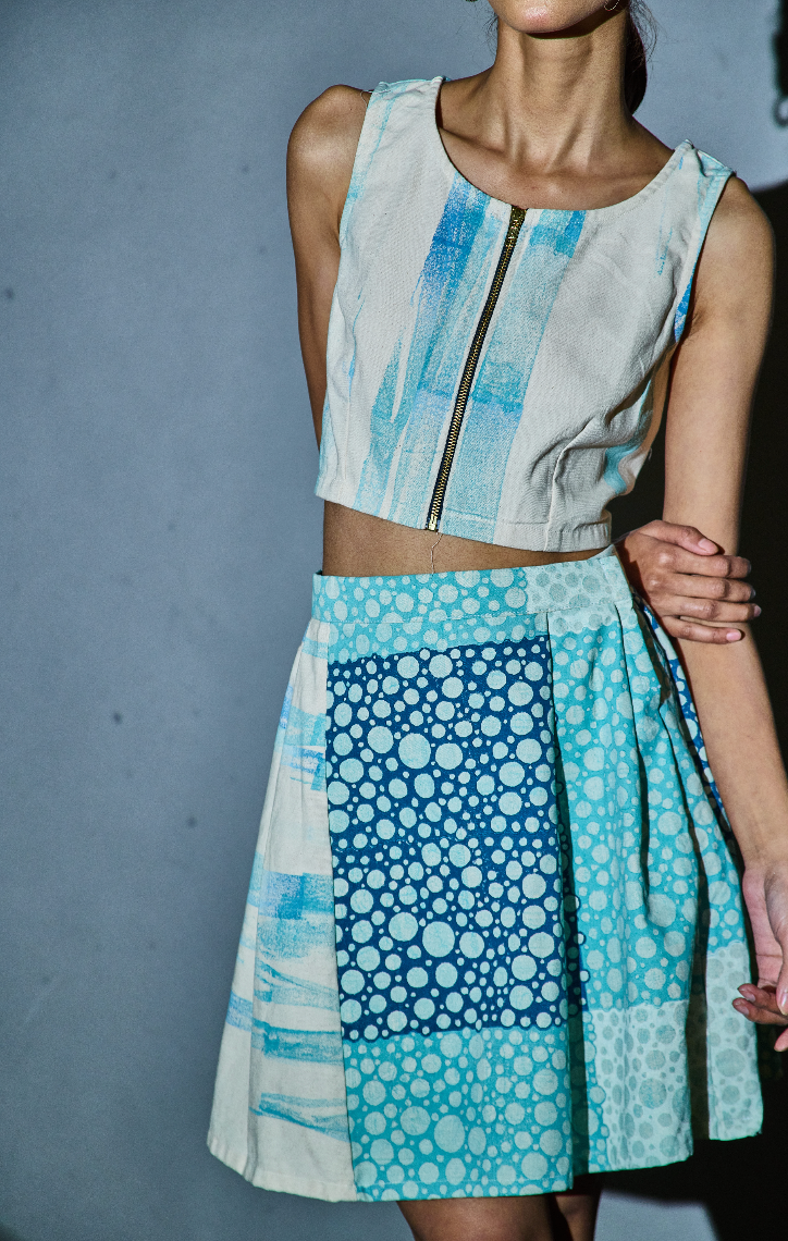 Loop Blue Orbit Skirt with Top Coord (Set of 2)