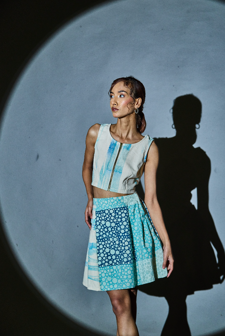 Loop Blue Orbit Skirt with Top Coord (Set of 2)