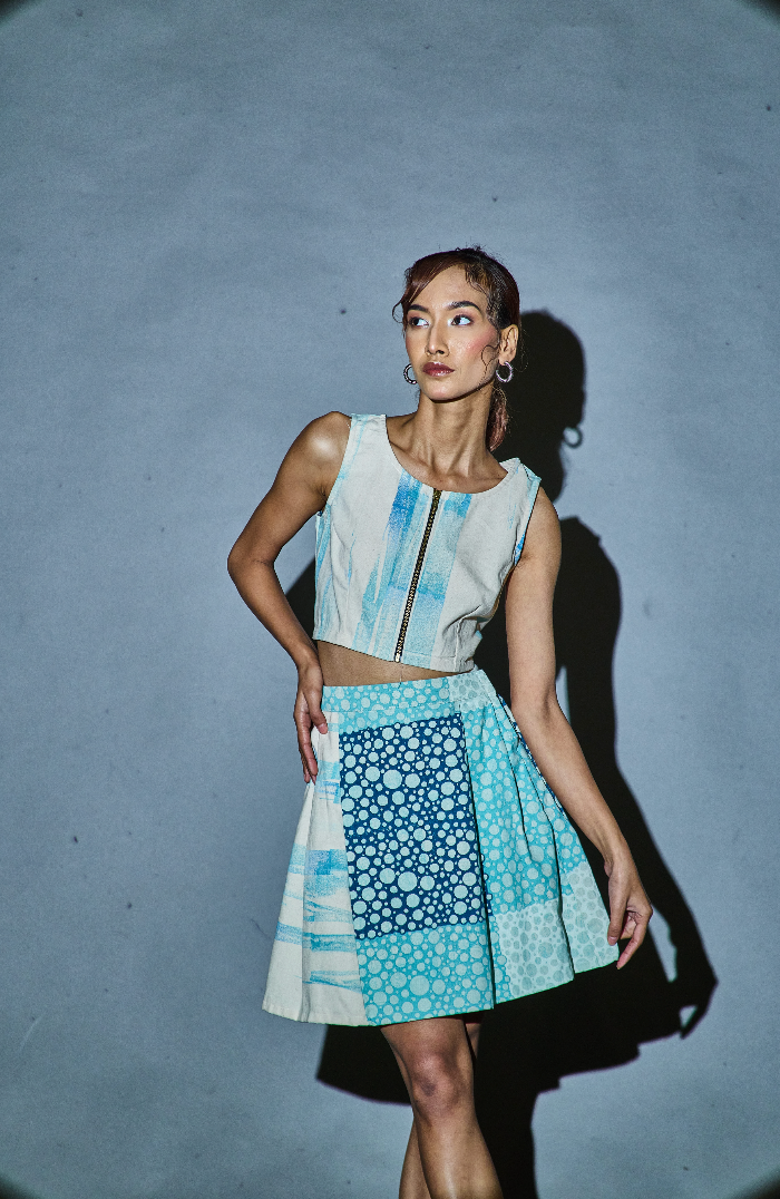 Loop Blue Orbit Skirt with Top Coord (Set of 2)