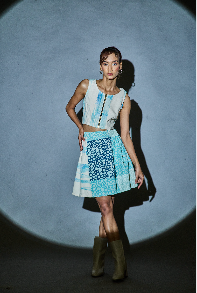 Loop Blue Orbit Skirt with Top Coord (Set of 2)