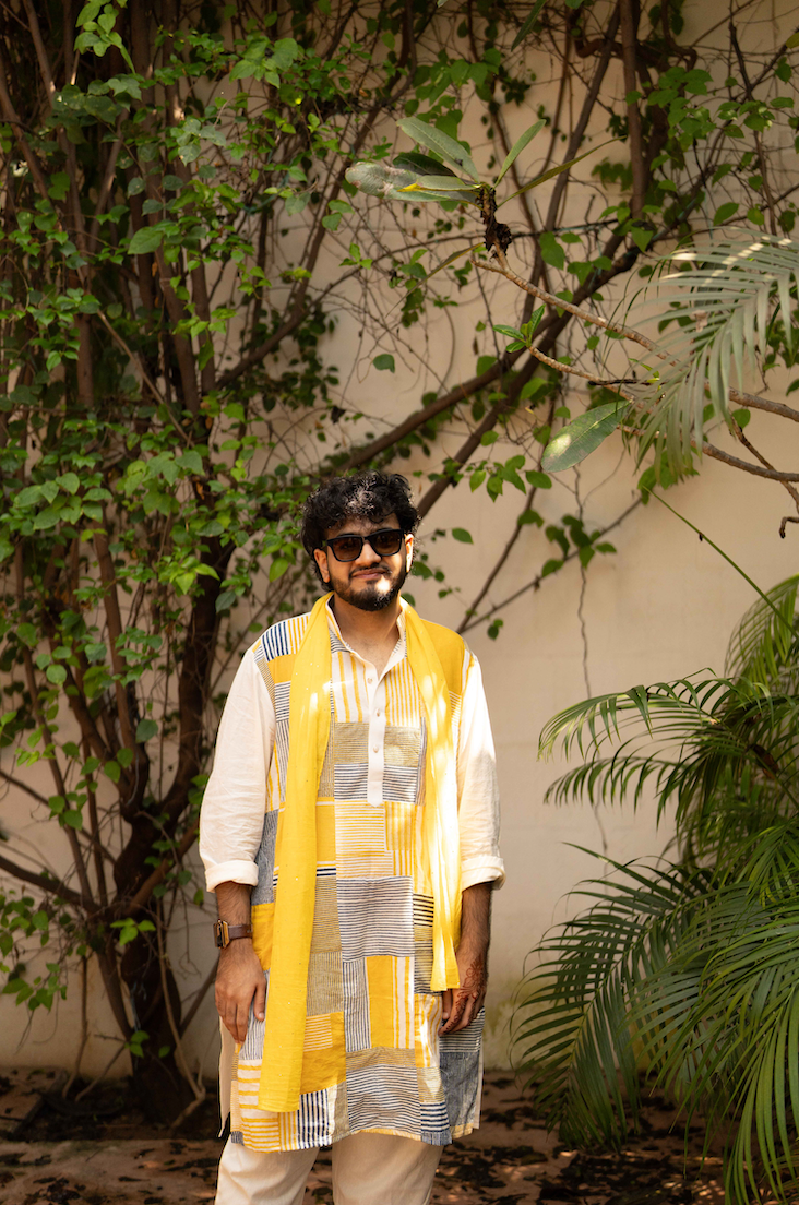 BANANA man Patchy Haldi Kurta Set (Set of 3)