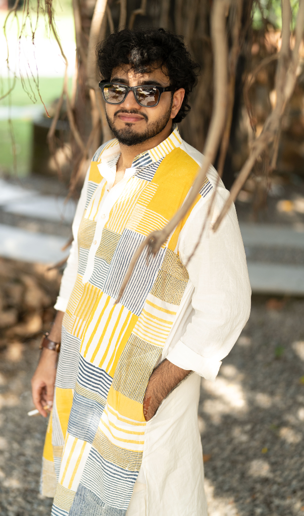 BANANA man Patchy Haldi Kurta Set (Set of 3)