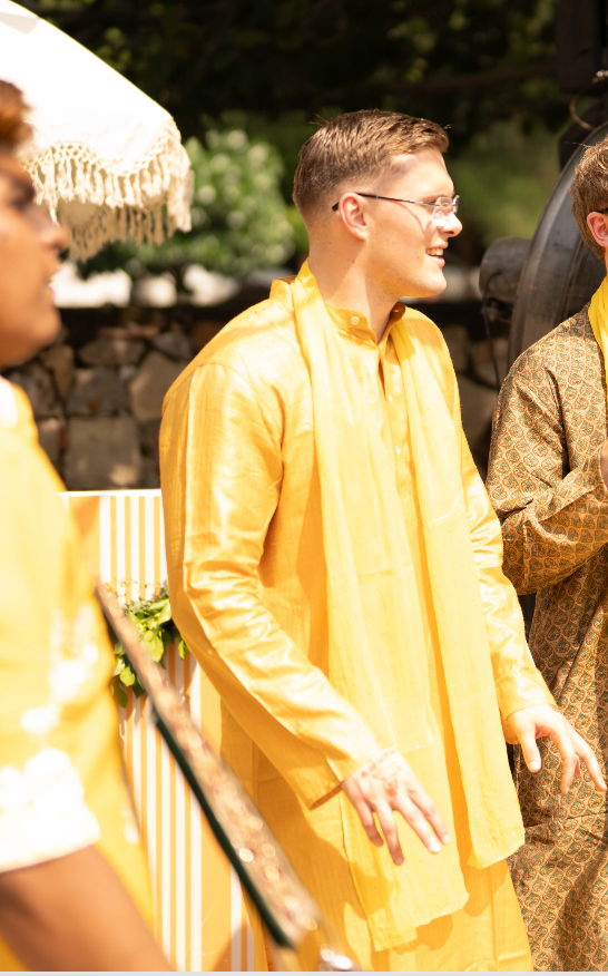 BANANA man Marigold Haldi Kurta