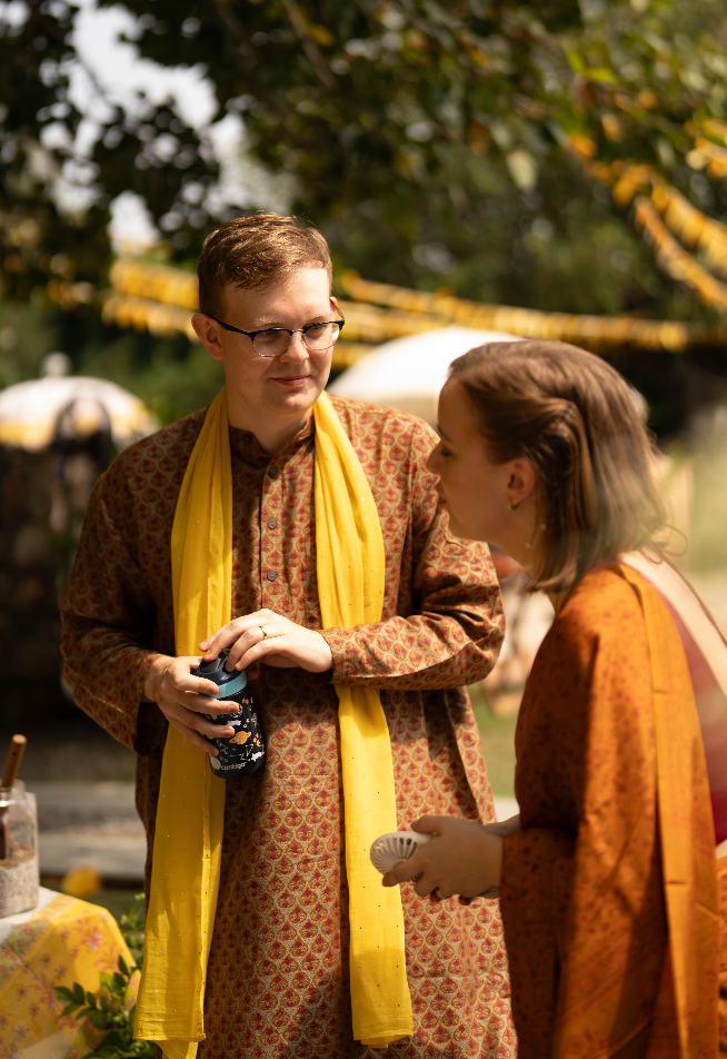 BANANA man Rust Haldi Kurta