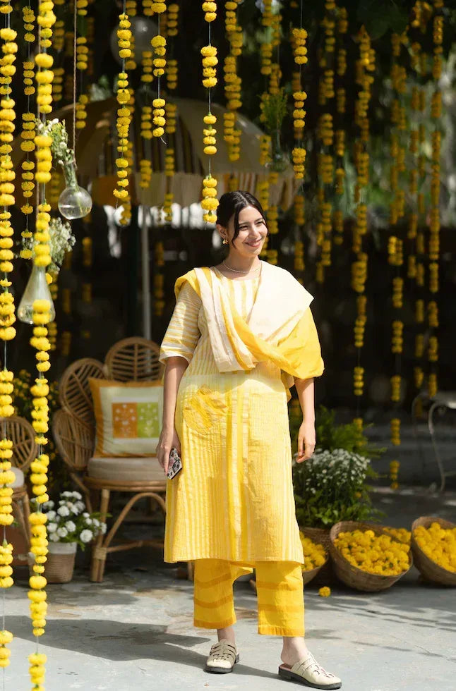 Rhythm Ombre Kurta Set (Set of 3) | Haldi Edit - BANANA labs