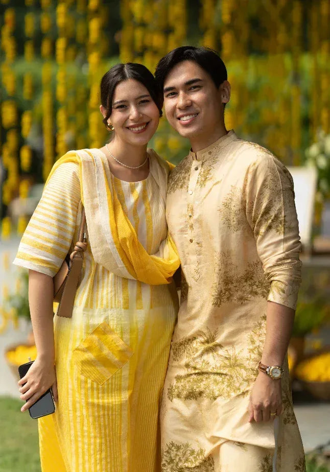 Rhythm Ombre Kurta Set (Set of 3) | Haldi Edit - BANANA labs