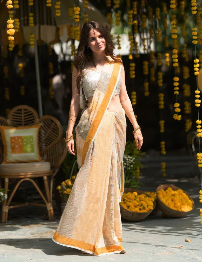 Jannat Yellow Saree | Haldi Edit - BANANA labs