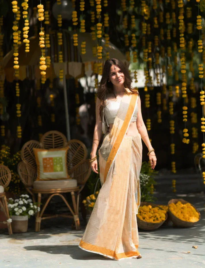 Jannat Yellow Saree | Haldi Edit - BANANA labs