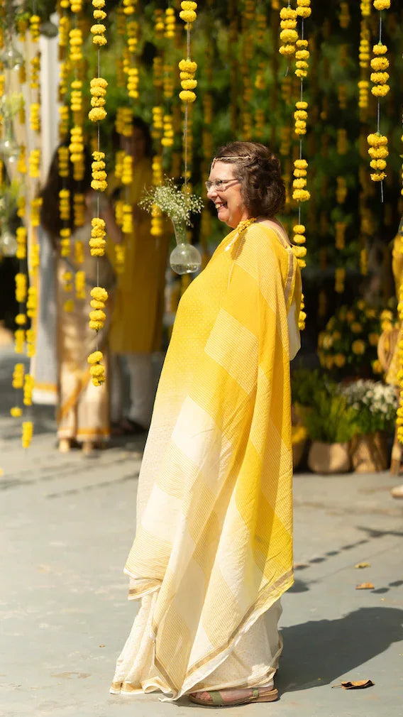 Sunshine Ombre Yellow Saree - BANANA labs