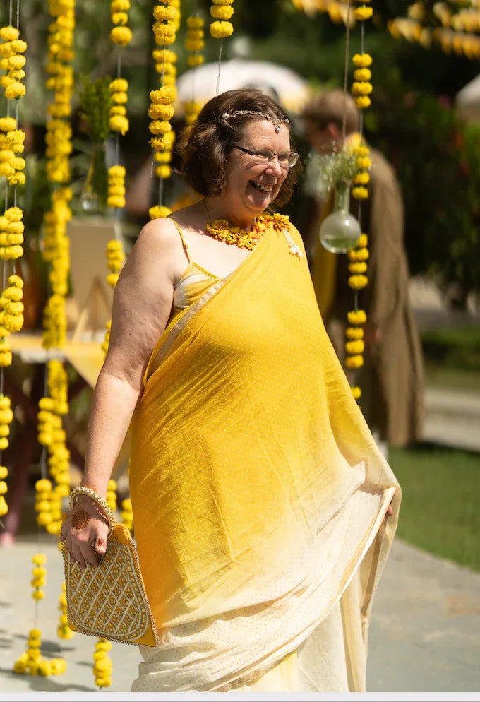 Sunshine Ombre Yellow Saree - BANANA labs