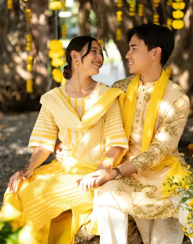 Rhythm Ombre Kurta Set (Set of 3) | Haldi Edit - BANANA labs