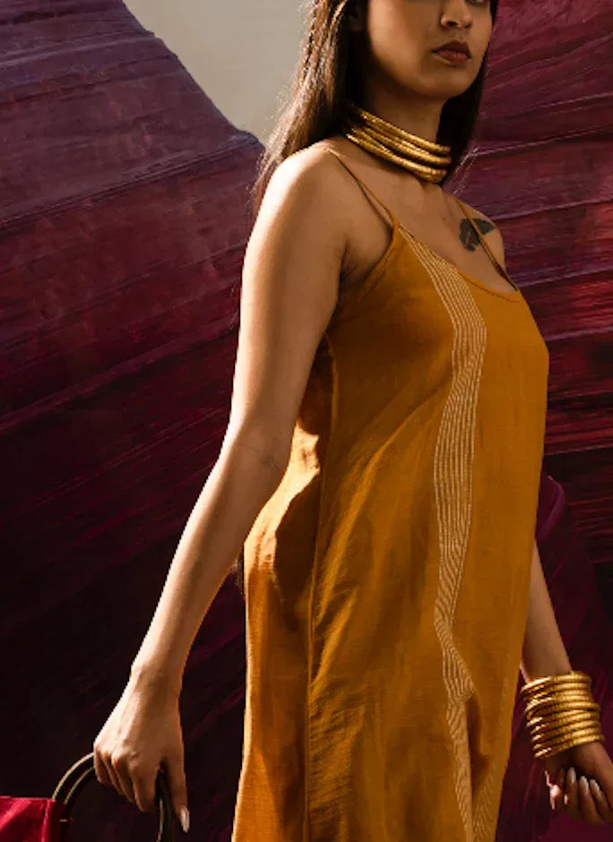 Aurum Auric Noodle Strap Kurta with lining and Pants (Set of 2) - BANANA labs