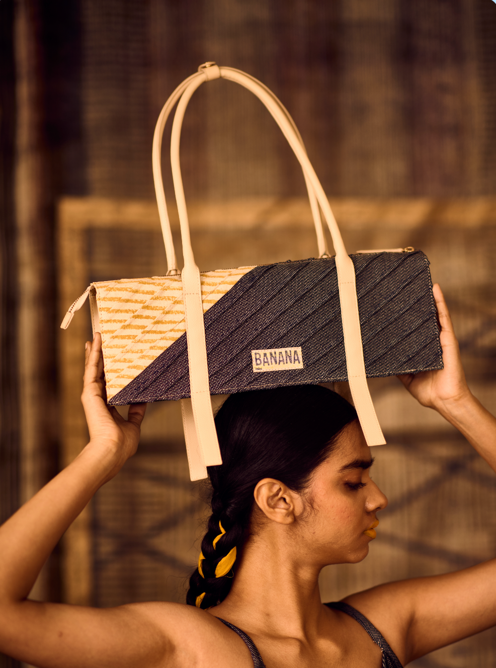 BANANA labs X VYAKTI  | Sequence Denim East West Bag