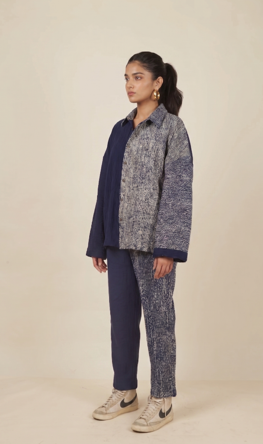 Crossroads Navy Oversized Shirt