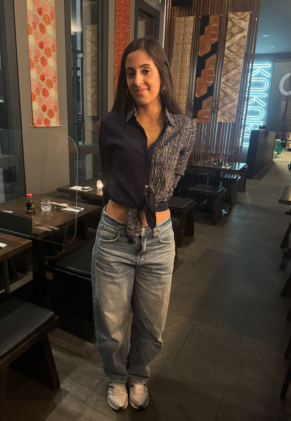 Crossroads Navy Oversized Shirt