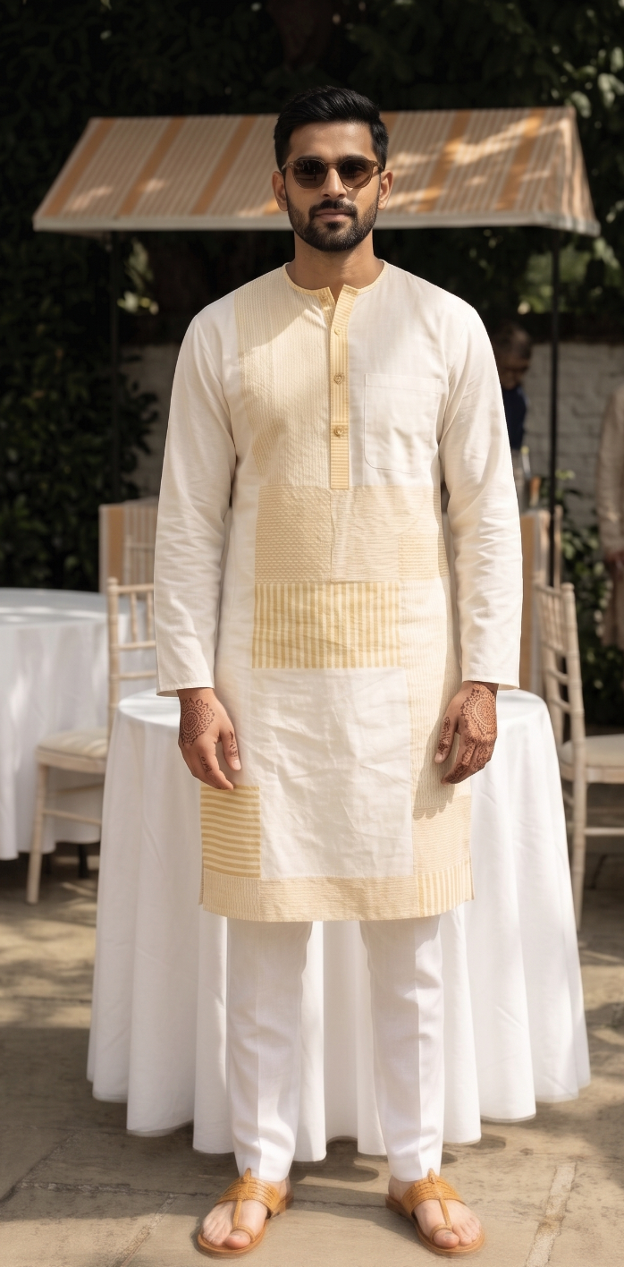 Chock Block Haldi BANANA Man Kurta | Haldi Edit
