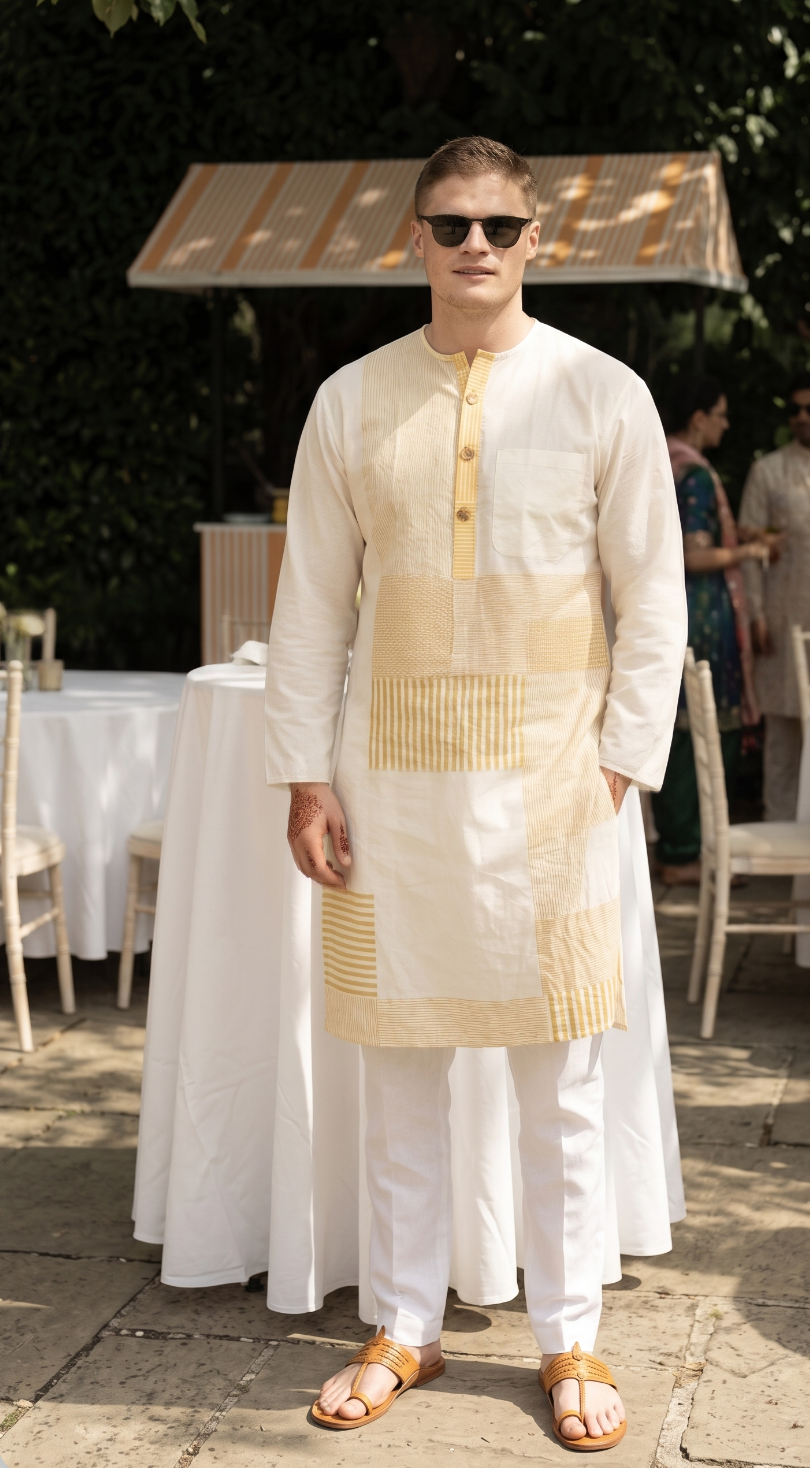 Chock Block Haldi BANANA Man Kurta | Haldi Edit