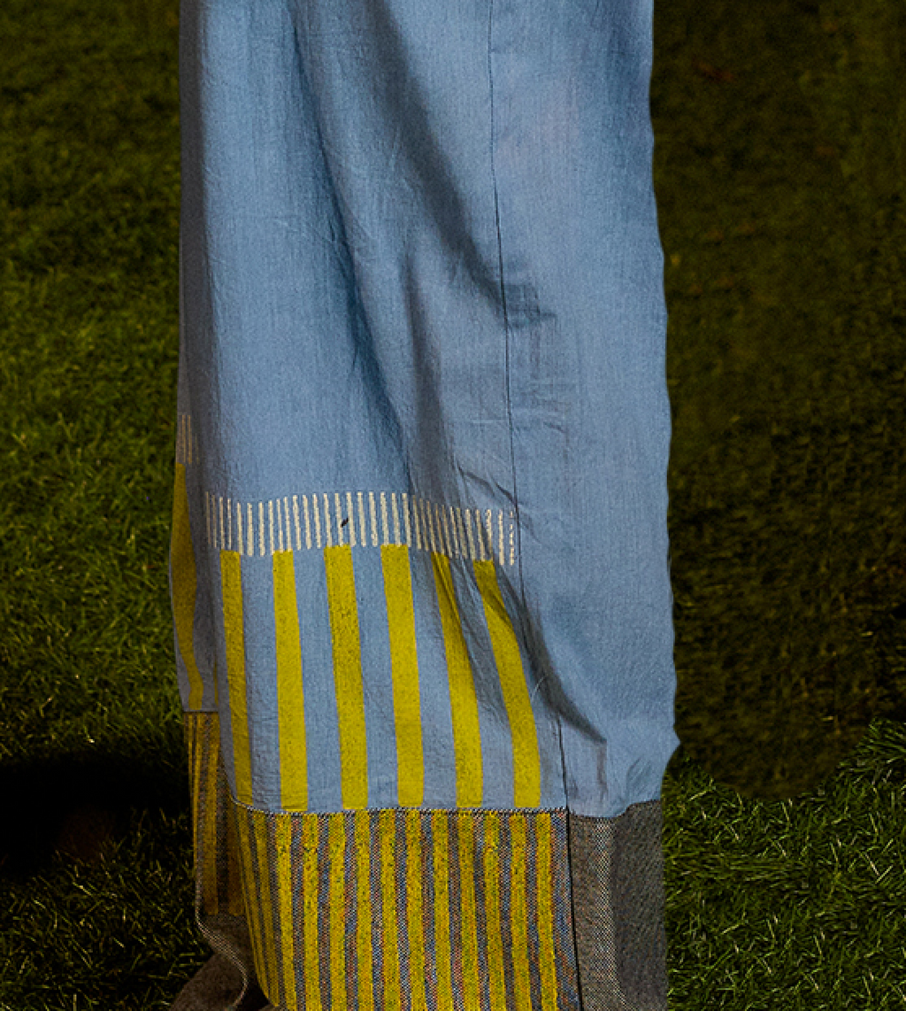 Weekend Blue Lagoon Pant with Denim Patches