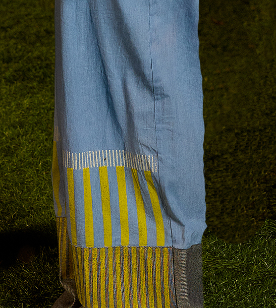 Weekend Blue Lagoon Pant with Denim Patches