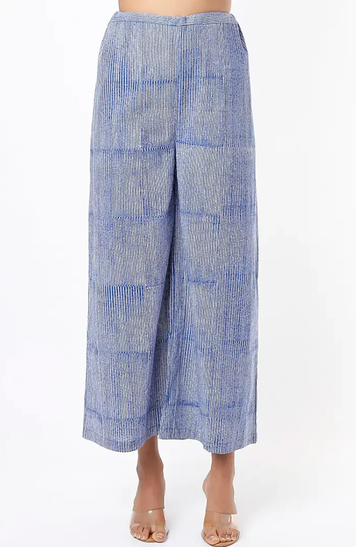 EOSS Blue Printed Palazzo Pants