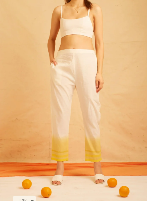 BANANA Yellow Stripe-Me-Good Kaftan and Pants