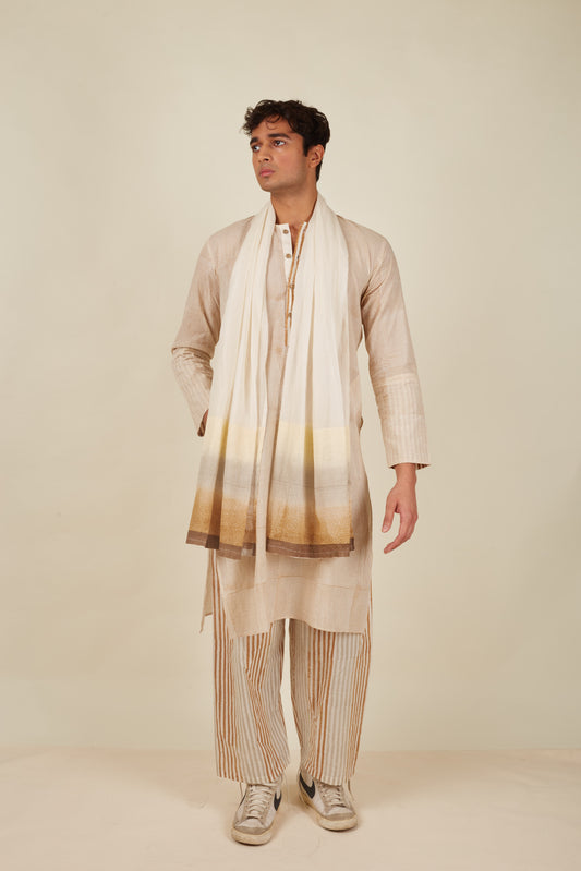 BANANA man Crossroads Sparkler Kurta Set with Stole