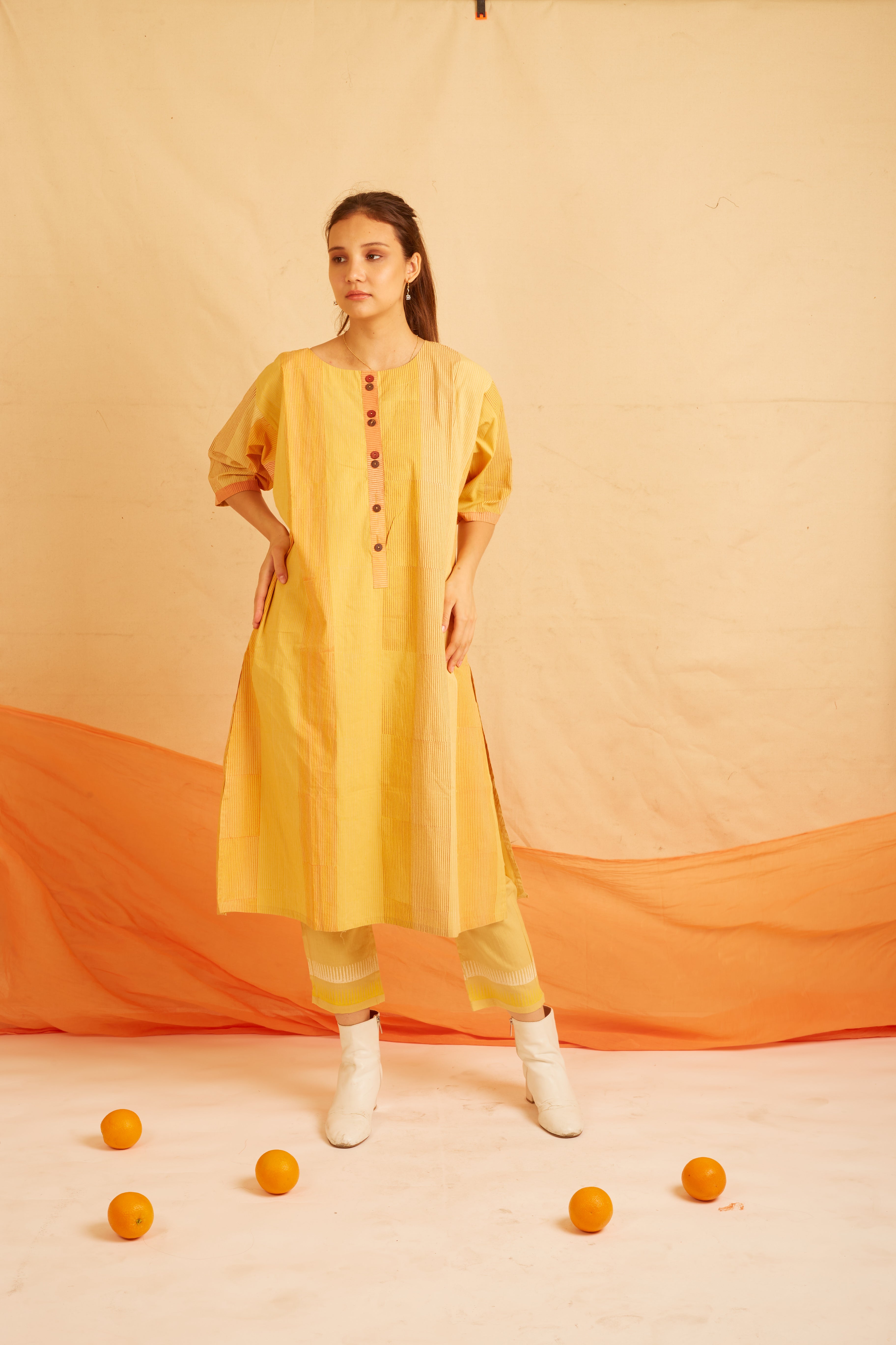 BANANA Yellow Citrus Kurta Set