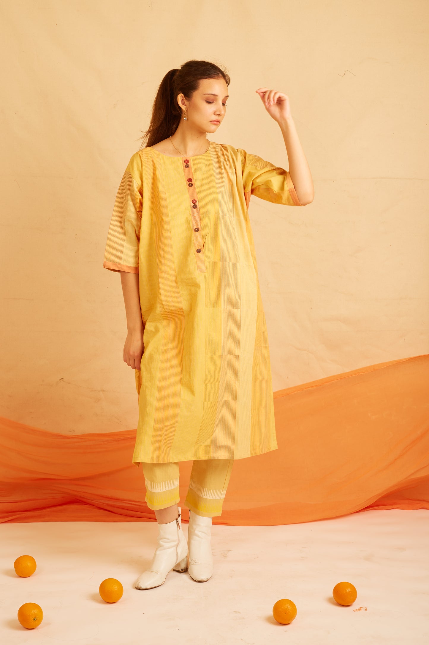 BANANAS Yellow Citrus Kurta