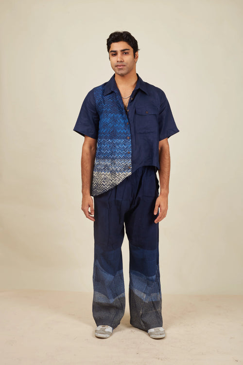 BANANA man Crossroads Navy Wave Co-ord - BANANA labs