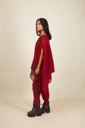 Crossroads Wind Maroon Kaftan Top - BANANA labs